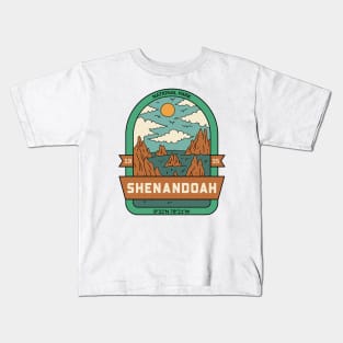 Shenandoah National Park Hiking Camping Outdoors Outdoorsman Kids T-Shirt